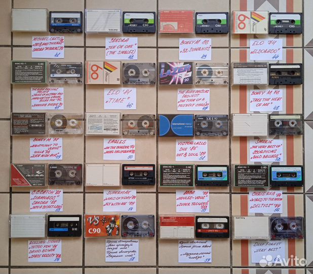 Кассеты с записями с CD и фирменных пластинок Lp