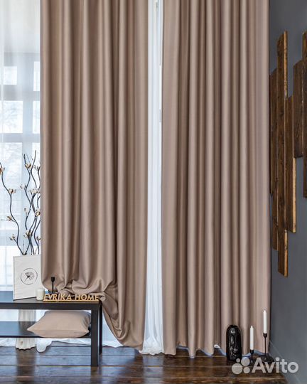 Шторы блэкаут Амадео дымчато-розовый новые пошив