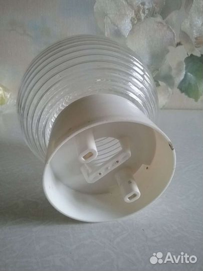 Плафон в комплекте. Стекло. СССР