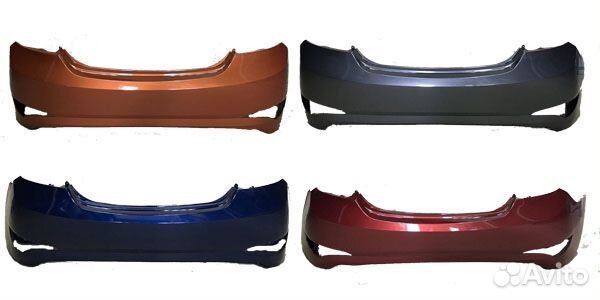 Задний бампер hyundai solaris 2014-2017