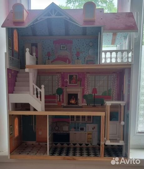 Кукольный домик для барби с мебелью