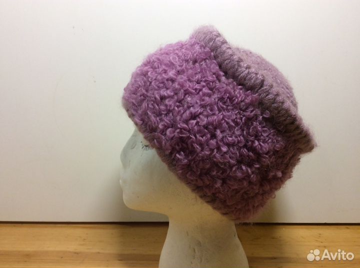 Кубаночка барашек, ручная вязка, р-р55-57, арт 244