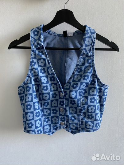 Джинсовая жилетка h&m