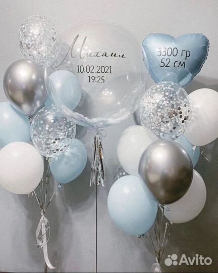 Воздушные шары на выписку из роддома