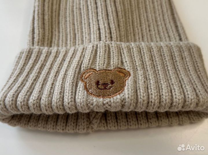 Шапка детская вязаная новая на 1-2 года