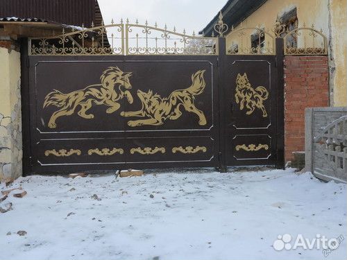 Ворота, заборы из профнастила