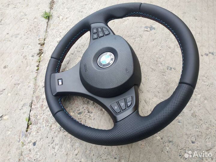 Руль бмв X-3 e83 X5 e53 M-tex с аэрбегом
