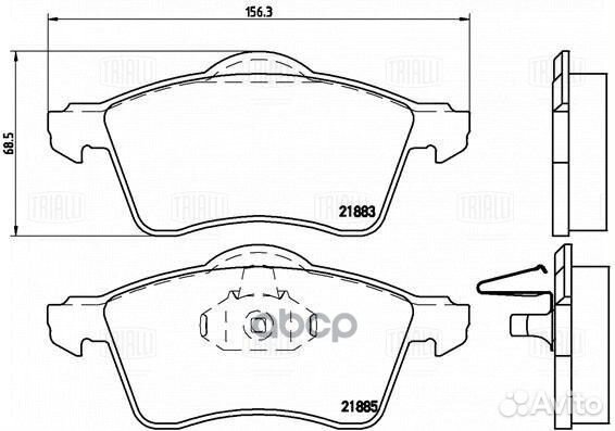 Колодки торм. для а/м VW Transporter T4 (90) д
