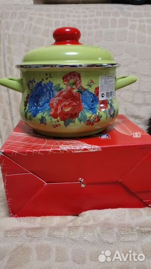 Кастрюля эмалированная, ковш