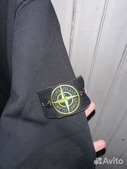 Stone island zip hoodie black L