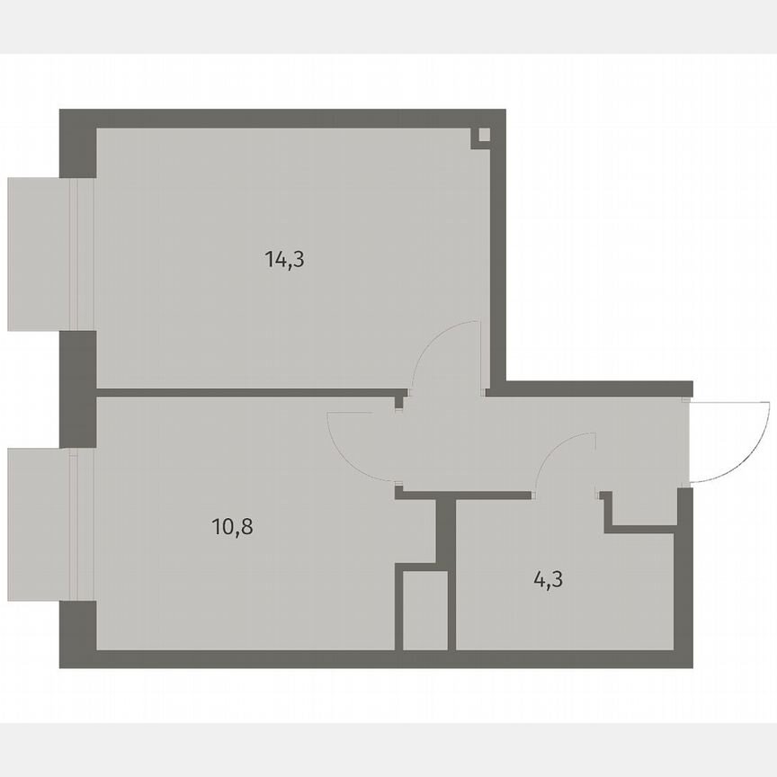 1-к. квартира, 33,5 м², 3/8 эт.