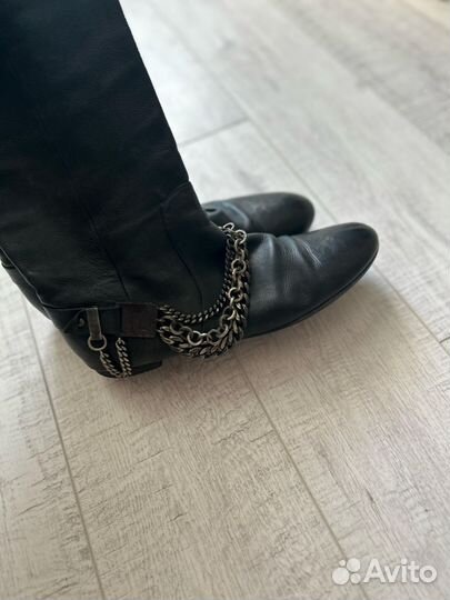 Ботфорты сапоги кожа 41