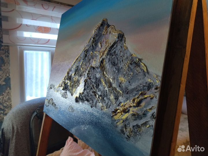 Картина маслом на холсте пейзаж горы