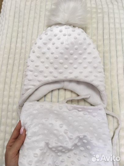 Детский зимний комплект шапка и снуд