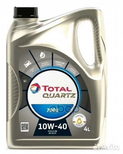 Масло моторное Total Quartz 7000 10W40 A3/B4 SN/CF