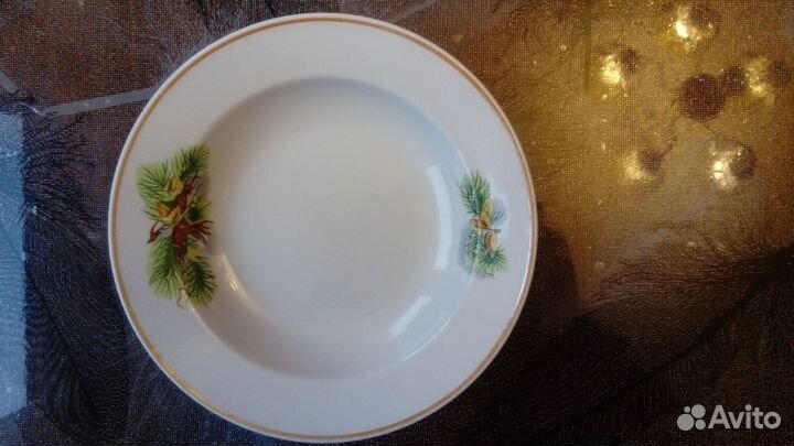 Тарелка шиповник, Блюдце под бокал Дулево