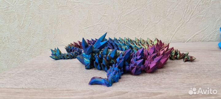 Кристальный дракон подвижный 61 см