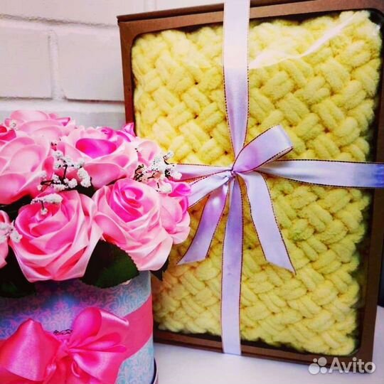 Плед детский вязаный ручная работа