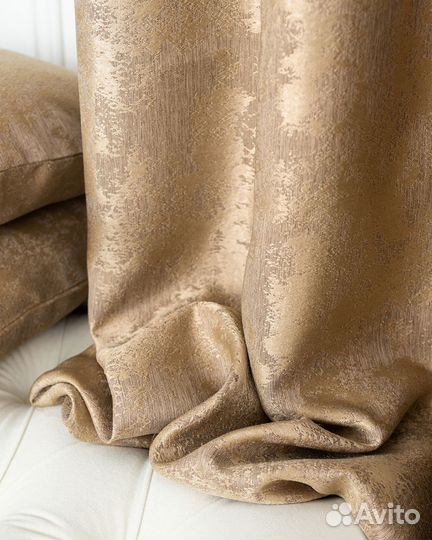 Комплект портьер мрамор Зарина Бронза шторы