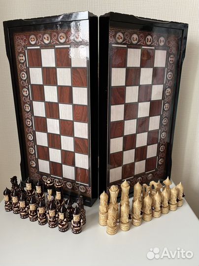 Нарды, шахмат и шашки 3в1