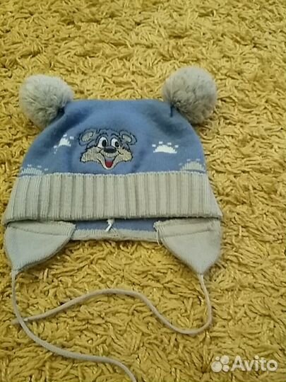 Шапка для мальчика весна-осень(обьем головы48-52)