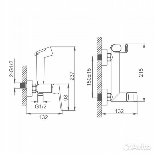 Гигиенический душ со смесителем Splenka S41.51.03