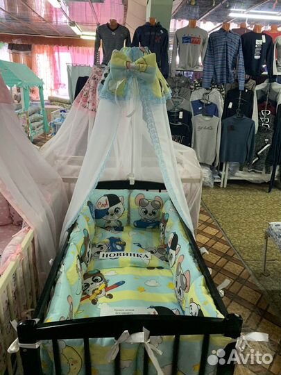 Бортики в кроватку 12 подушек