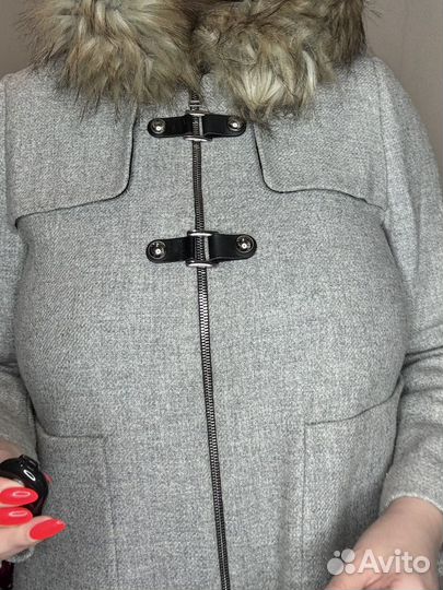 Пальто с капюшоном Zara XL