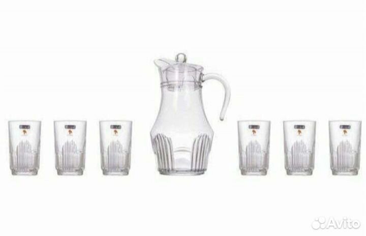 Новый набор. Графин (кувшин) +6 стаканов, в компл