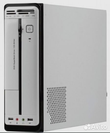 Белый корпус SFF slim desktop micro-atx,mini-itx