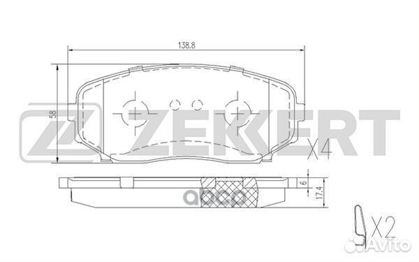 Колодки торм. диск. передн. Mazda CX-7 07- CX