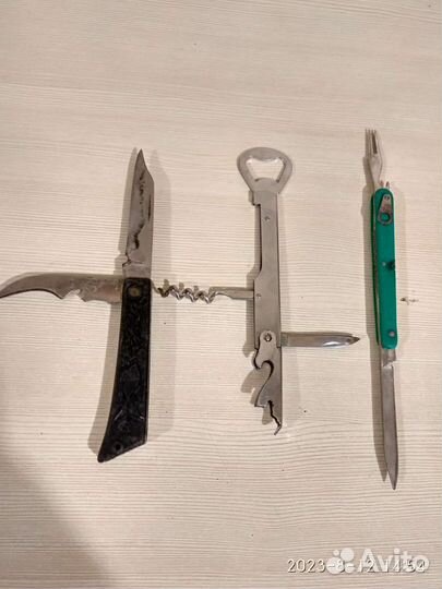 Нож складной Рыбка и открывашка СССР пакетом