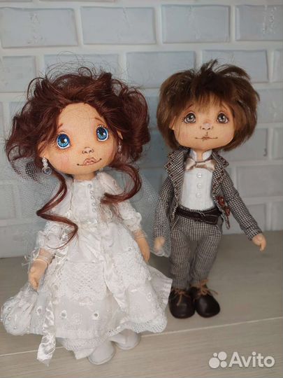 Свадебная кукла ручной работы