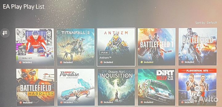 Подписка EA Play, игры ps4, ps5