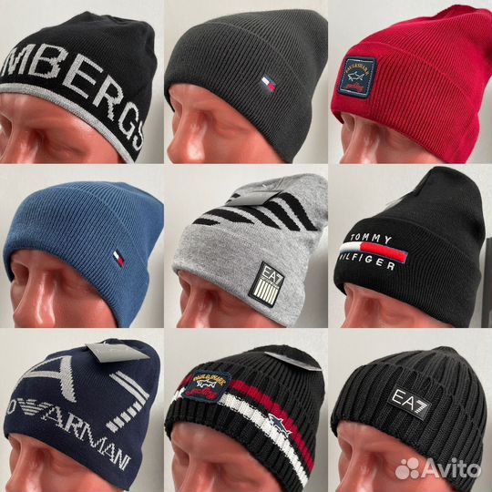 Шапки Bikkembergs, Armani, EA7, Paul Shark