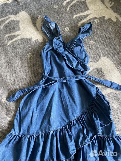 Джинсовый сарафан для девочки 4-5-6 лет