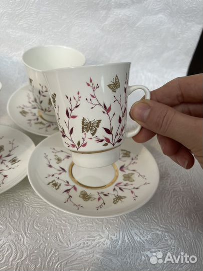 Советские чайные пары Чашка с блюдцем лфз Фарфор