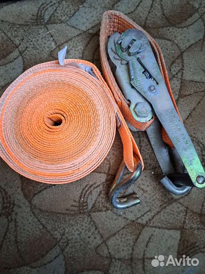 Ремни стяжные с трещеткой для груза