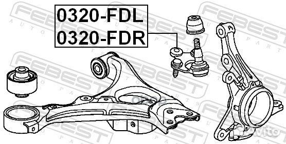 Опора шаровая L honda Civic 06- febest 0320-FD