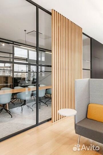 Перегородка в офис из реек