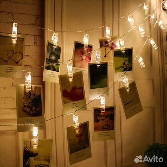 Гирлянда прищепки светодиодная