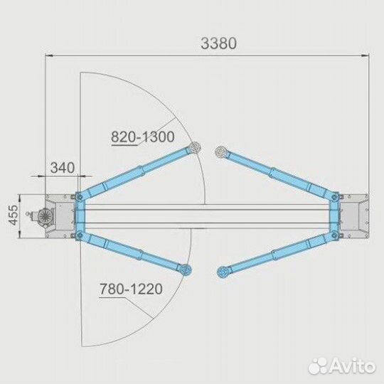 Подъемник двухстоечный электрогидравлический 380v