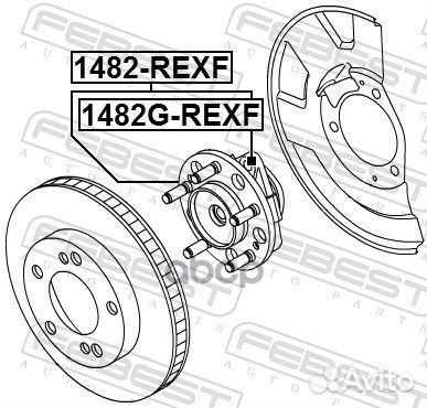 Ступица передняя 1482G-rexf Febest