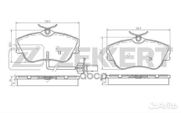 Колодки торм. диск. передн. VW Transporter IV 9