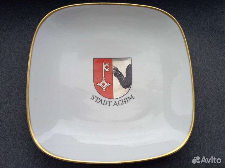 Stadt achim Тарелка настенная ручная роспись с гер