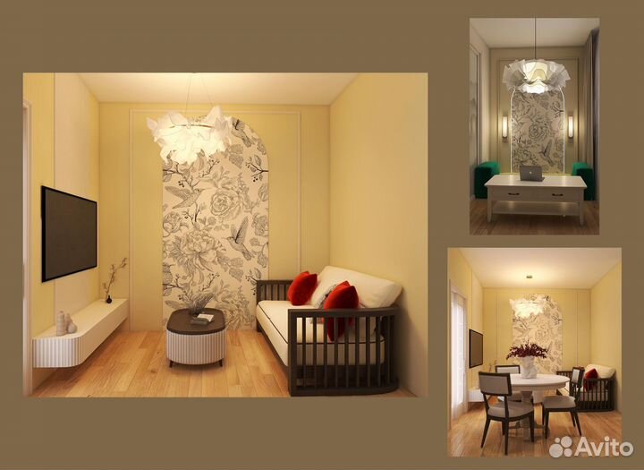 Дизайн квартир, помещений. Бесплатно. Визуализация