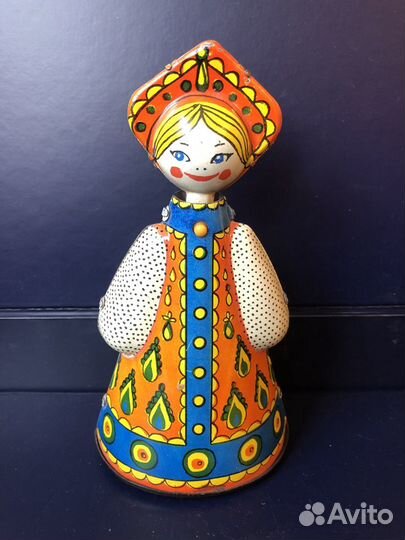 Русская заводная игрушка. барышня. СССР
