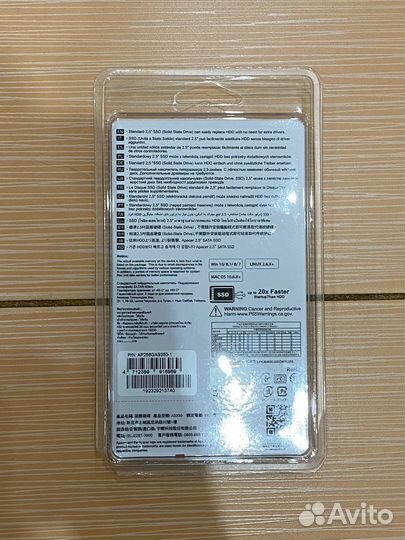 SSD диск Apacer Panther AS350, 256 гб