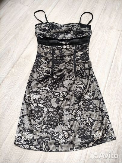 Вечернее платье женское 42 44 короткое ажурное