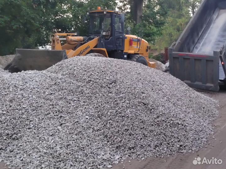 Щебень известняковый, гранитный Доставка Песок
